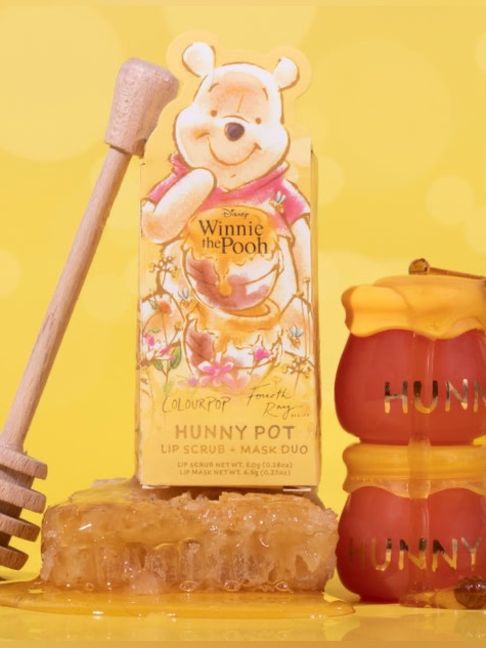 Colourpop Fourth Ray Hunny Pot Lip Scrub Mask Duo Disney Winnie the Pooh